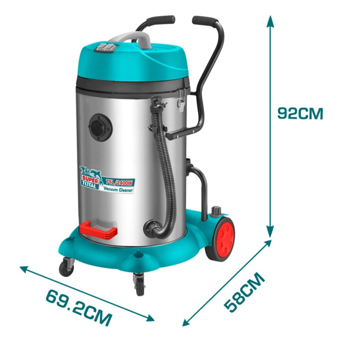 Bidone Aspiratutto 75L - 2400W