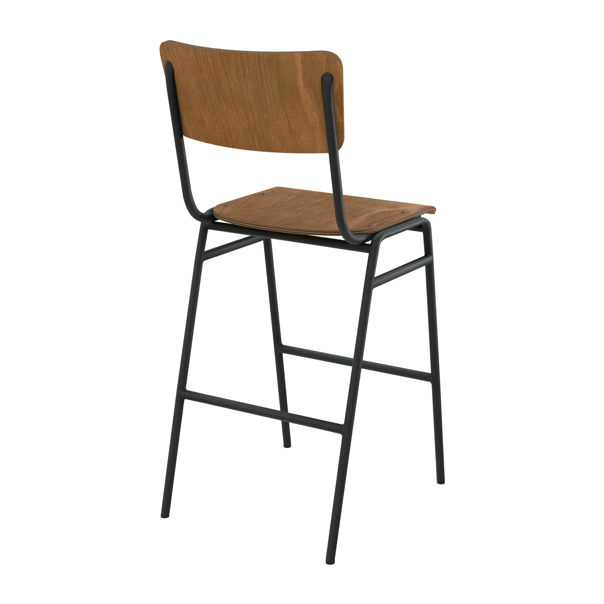 Lot de 2 chaises pour îlot central 66 cm en bois foncé - Clem