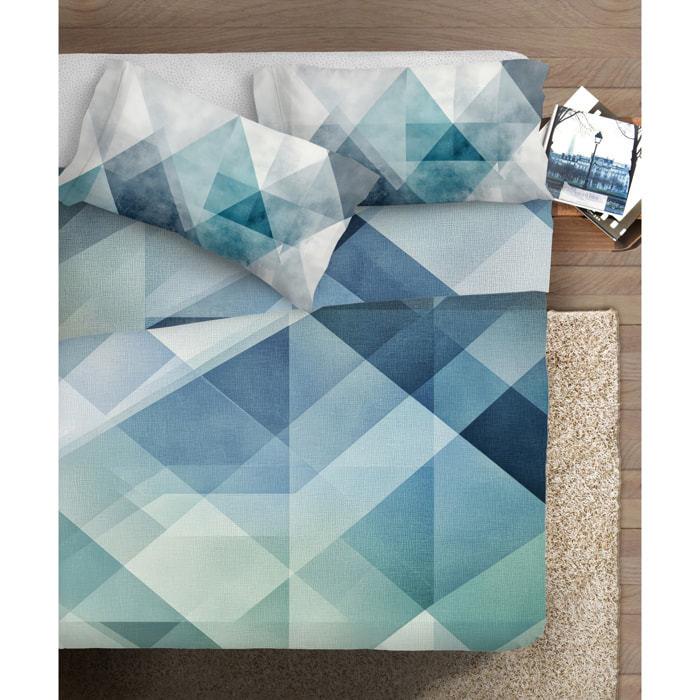 Parure Lenzuola fotografico Piazzato Fine-Art 2 Piazze Disegno Tartan