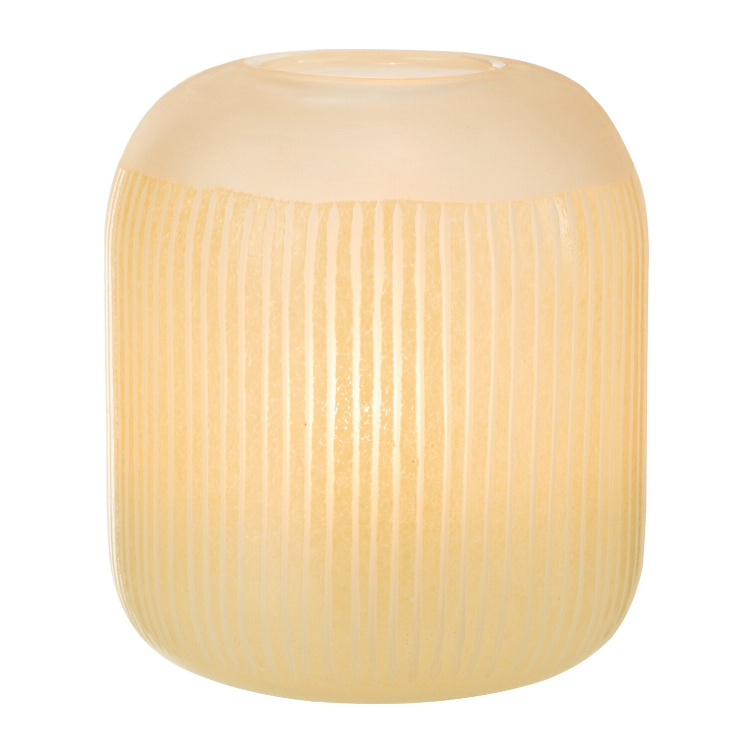 J-Line vase Lignés - verre - jaune clair - medium - 24 cm de hauteur