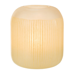 J-Line vase Lignés - verre - jaune clair - medium - 24 cm de hauteur