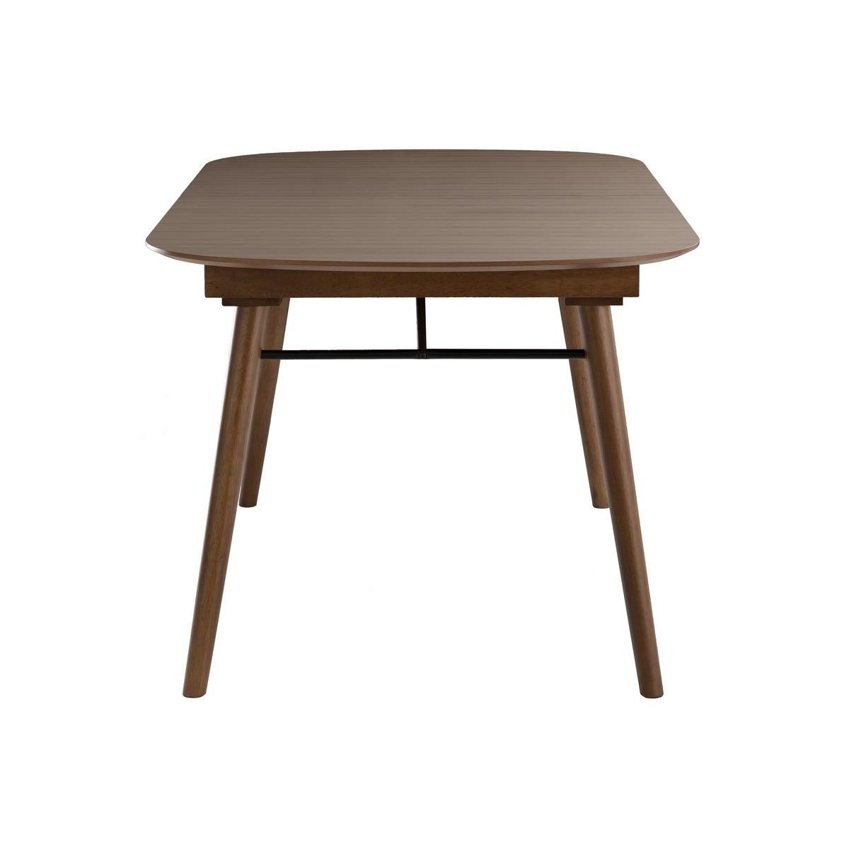 Table extensible rallonges intégrées rectangulaire en bois foncé noyer L150-180 cm SHELDON