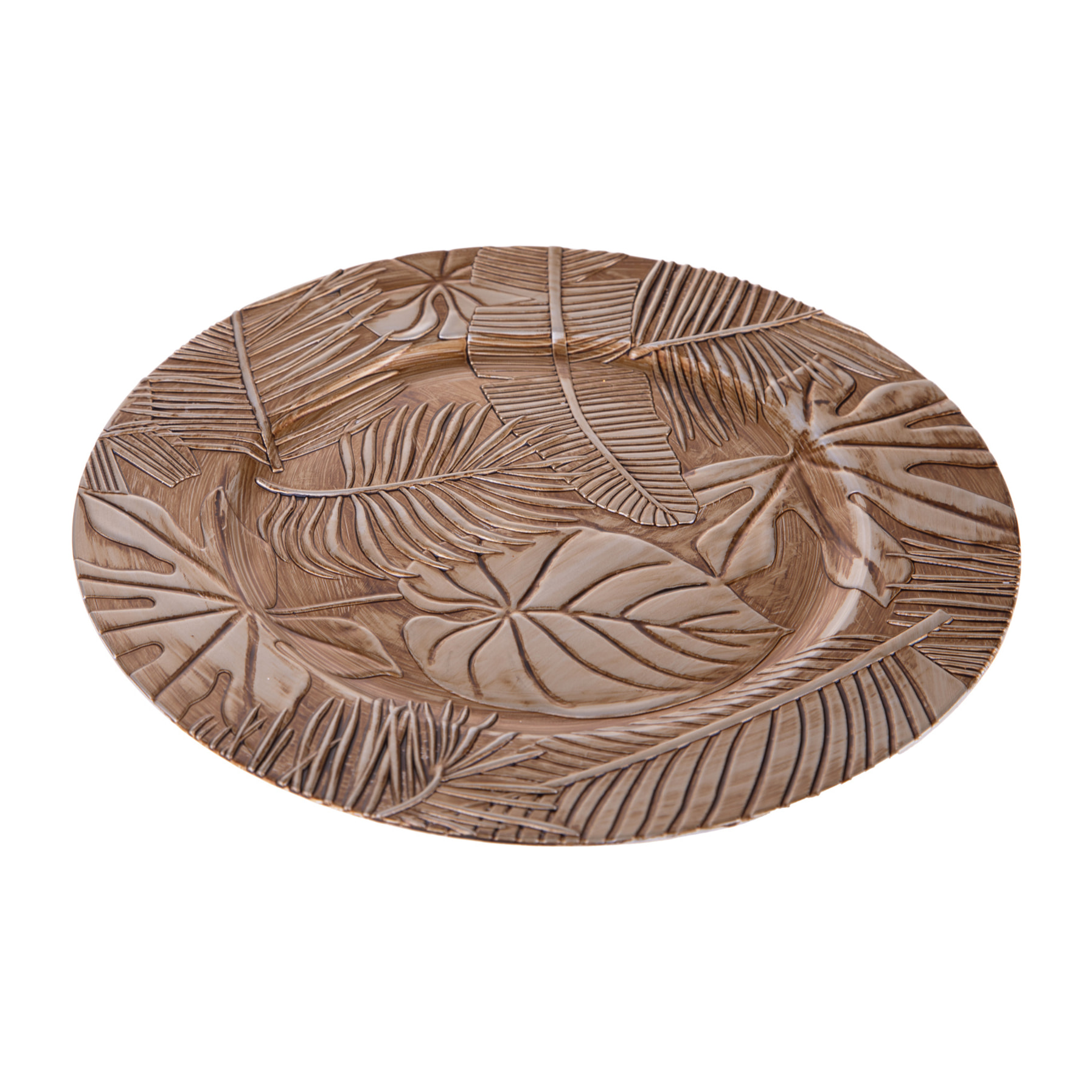 Piatto con foglie uso decorativo - Pezzi 12 - MARRONE - Bianchi Dino SpA