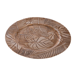 Piatto con foglie uso decorativo - Pezzi 12 - MARRONE - Bianchi Dino SpA
