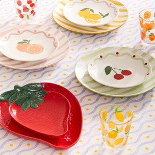 Coupelle fraise Fruity 21x16cm rouge