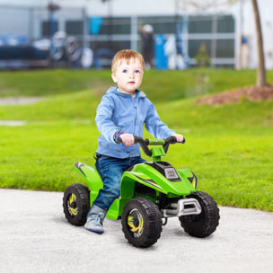 Quad électrique enfant - voiture électrique enfant - marche AV, AR - 6 V, V. max. 4,6 Km/h - vert