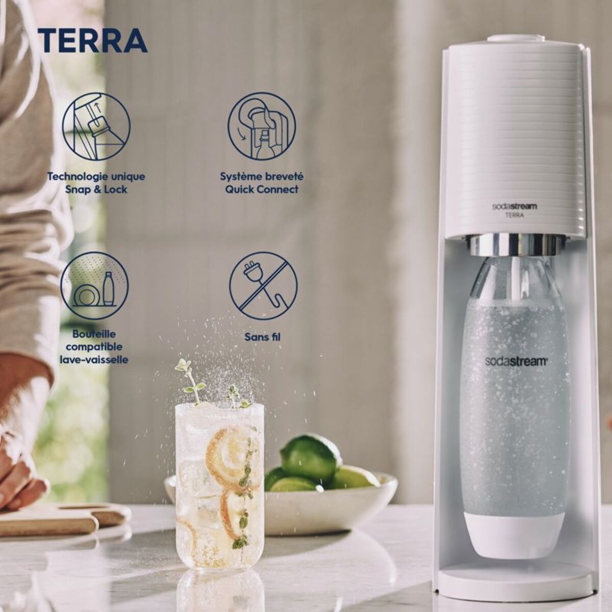 Machine à soda SODASTREAM terra blanche prom