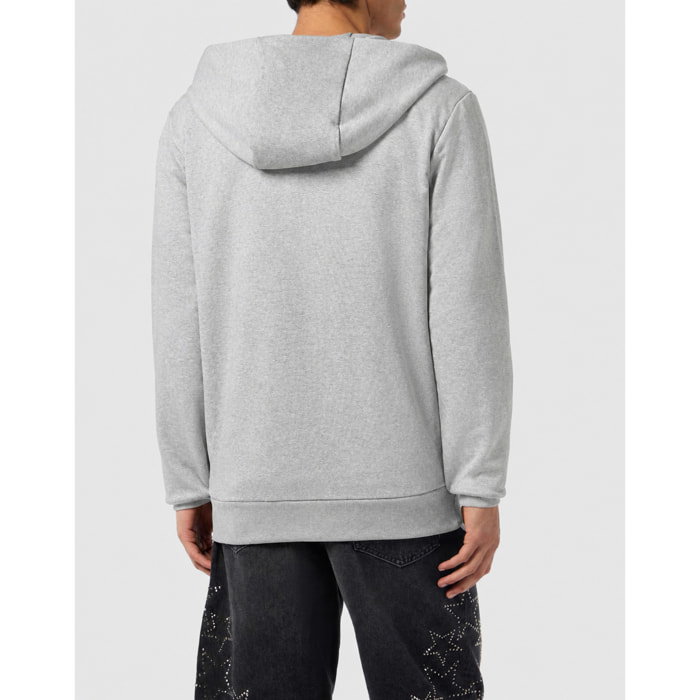 PHILIPP PLEIN Felpa con zip e cappuccio GREATNESS
