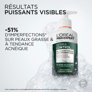 L'Oréal Paris Men Expert Derma Control Gel Moussant Purifiant Anti-Imperfections 260ML