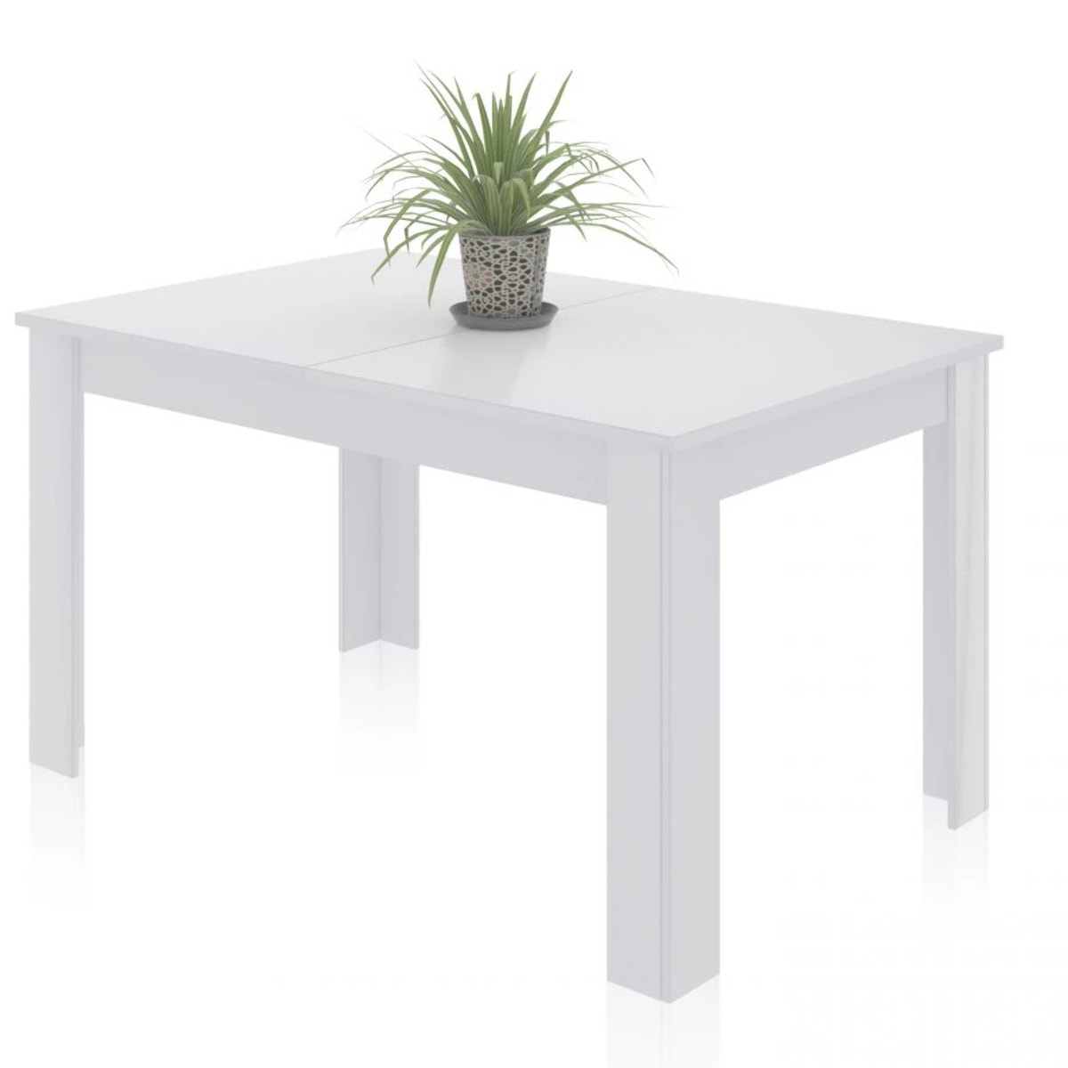 Mesa de comedor extensible Danna 140 Blanco Brillo