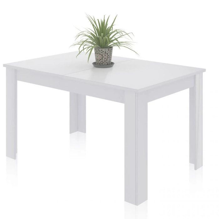 Mesa de comedor extensible Danna 140 Blanco Brillo