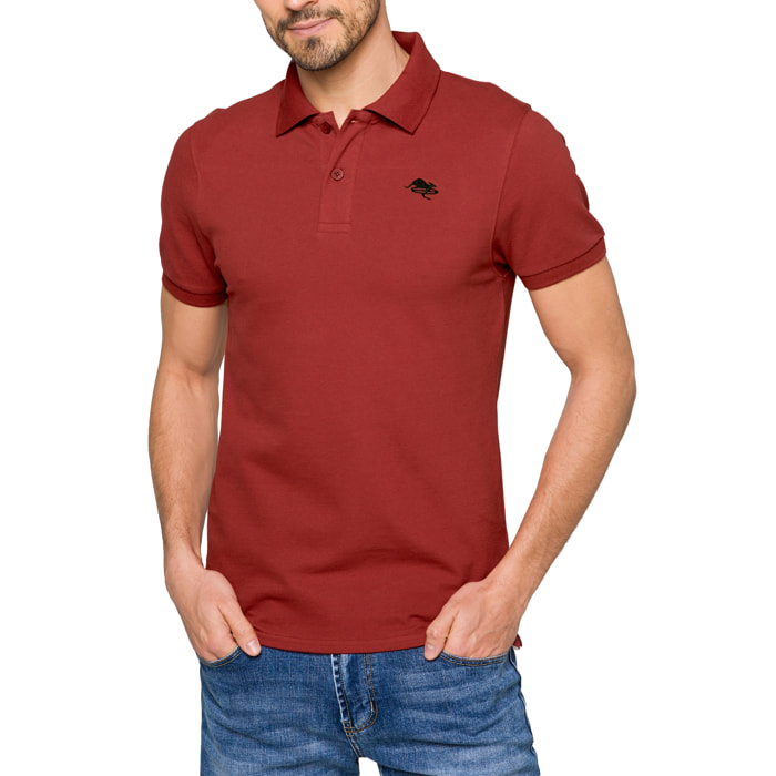 Polo Hot Buttered Stoney tinta unita rosso