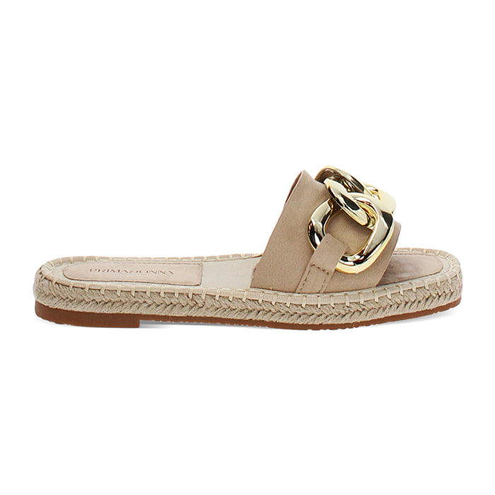 Sandali bassi beige eleganti