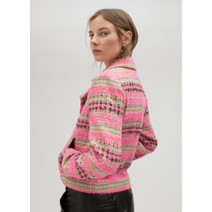 Giacca biker tweed