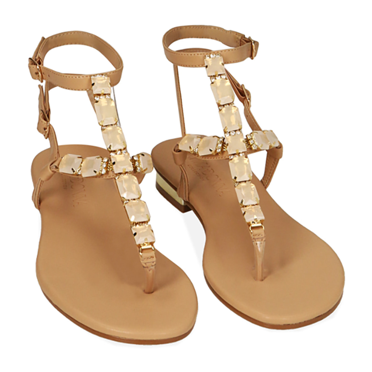 Sandali infradito gioiello beige