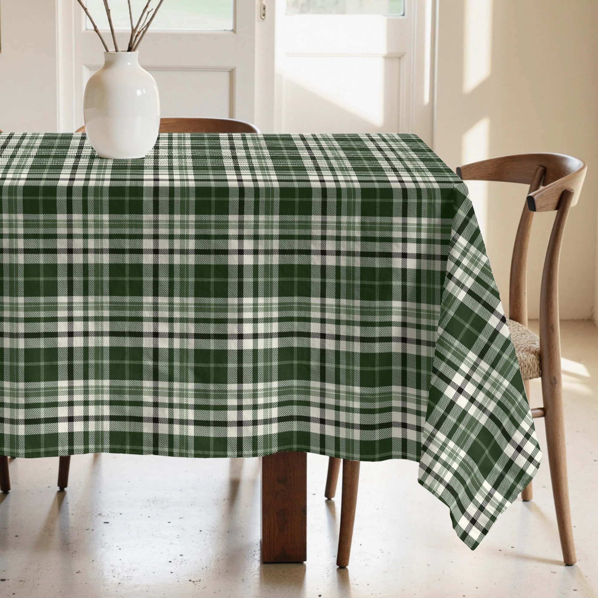 Nappe anti-taches 100% coton Davis Green