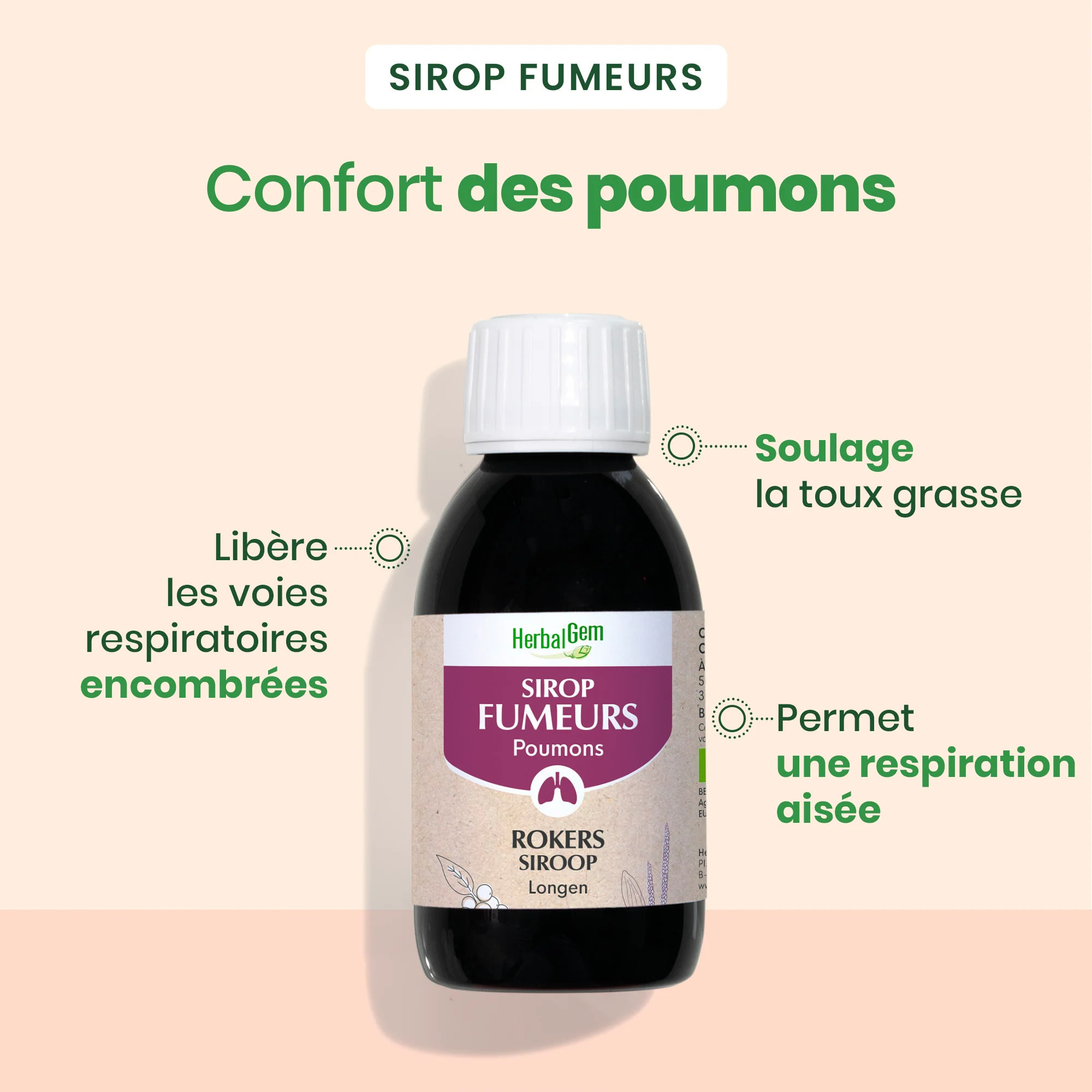 Herbalgem- Sirop Fumeurs - Bio - 250 ml