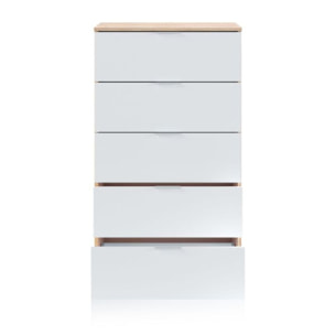 Cómoda Akari Blanco Artik (Blanco Mate) - Roble Canadian