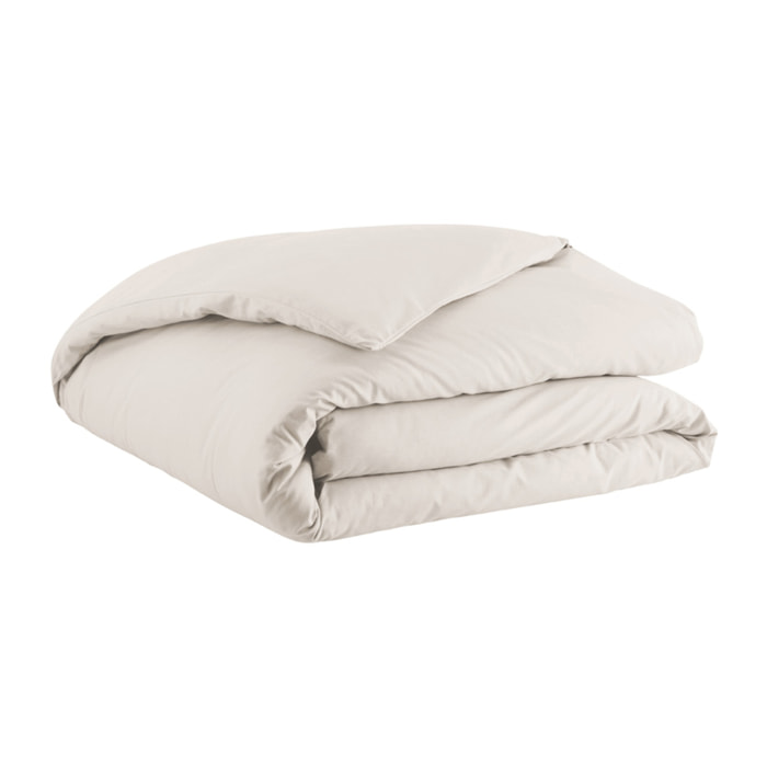 Housse de couette unie en coton, Made in France, TOUT DOUX , Beige crème