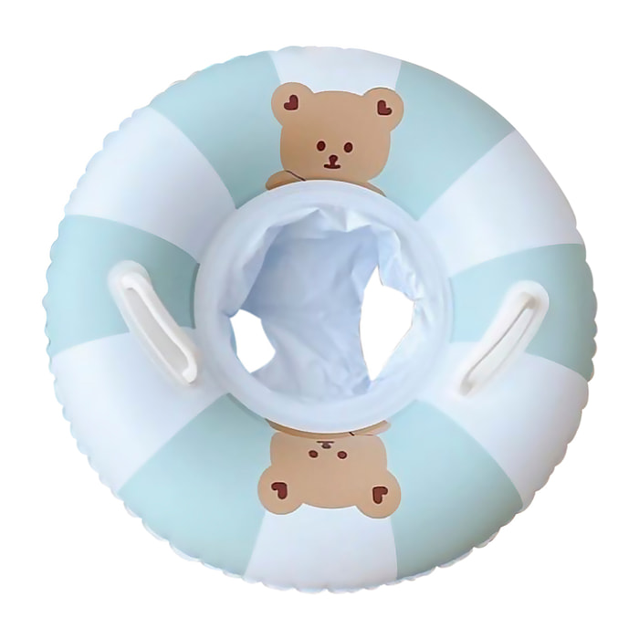 DAM Flotador infantil redondo con asas, 60 cm. 60x60x20 Cm. Color: Blanco