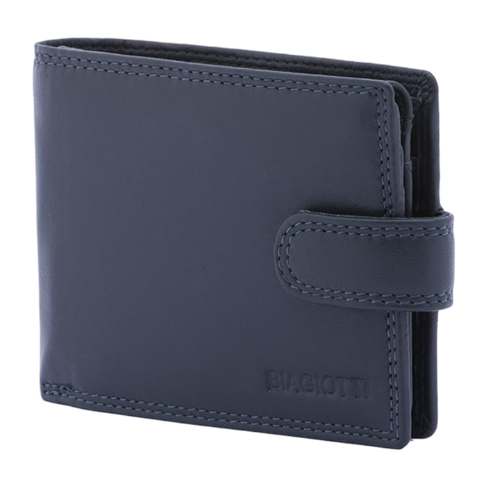 Portafoglio  da uomo In Vera pelle Made in Italy 12,5x9,5x3 cm