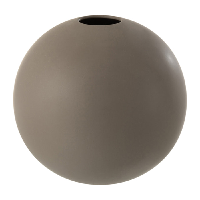 J-Line vase Boule - céramique - gris foncé - large - 22.5 cm de hauteur