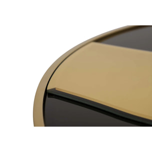 Mesa Centro Acero Inoxidable Dorado 100x100x33 Cm