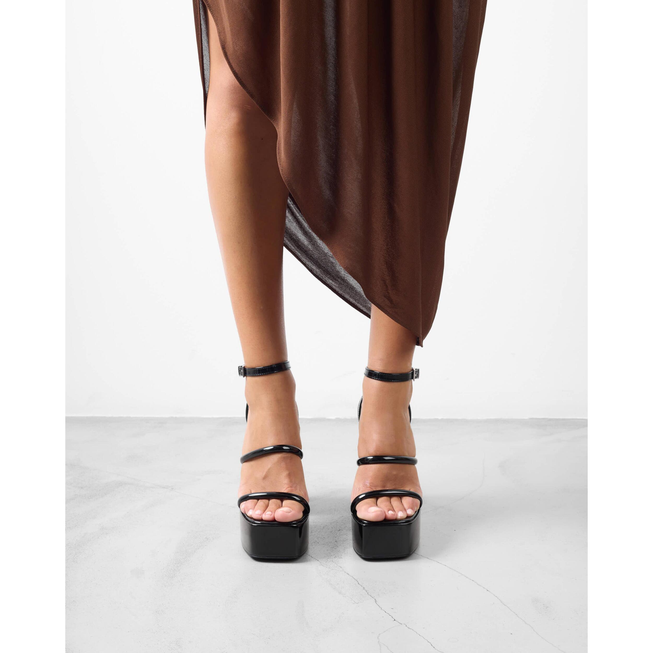 Sandalias de tacón  -  Dara   - Negro - 15 cm