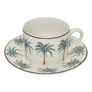 Coffret de 2 tasses avec coupelles Palm Resort 20cl