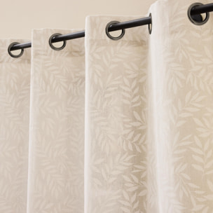 Rideau vintage feuillage tissé - Naturel