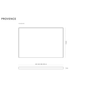 Tête de lit "Provence" 200x120cm en velours bleu foncé