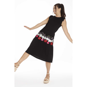 Mamatayoe Vestido Solanum Para Mujer, Negro