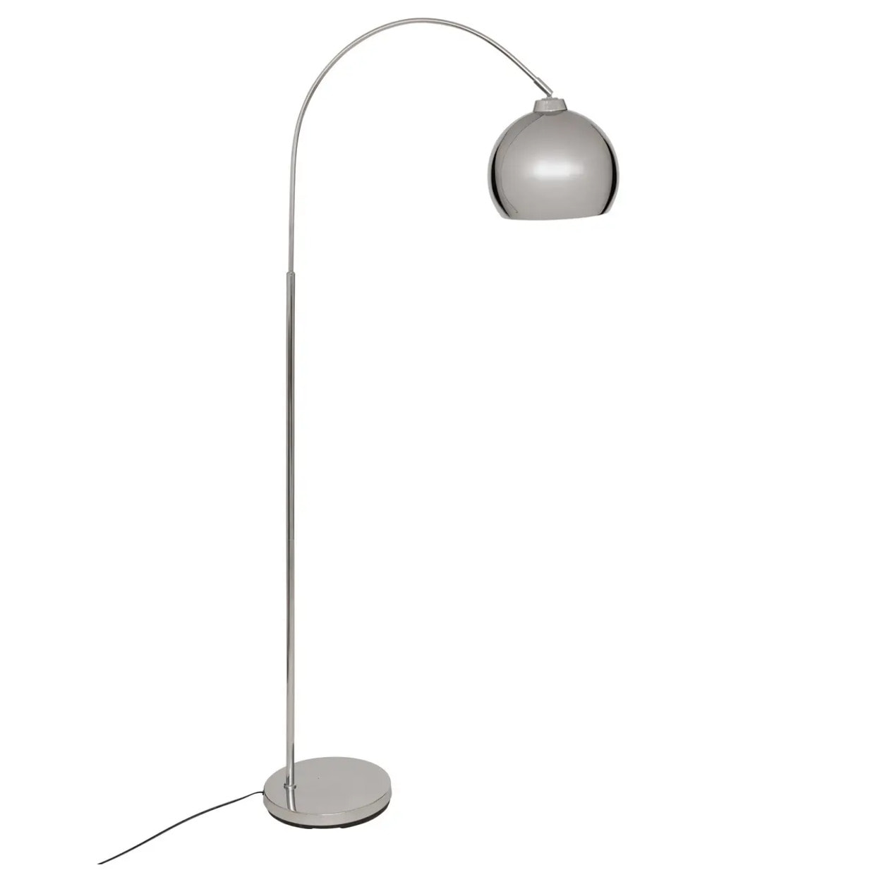 Lampadaire arc secteur Floris argent H177cm