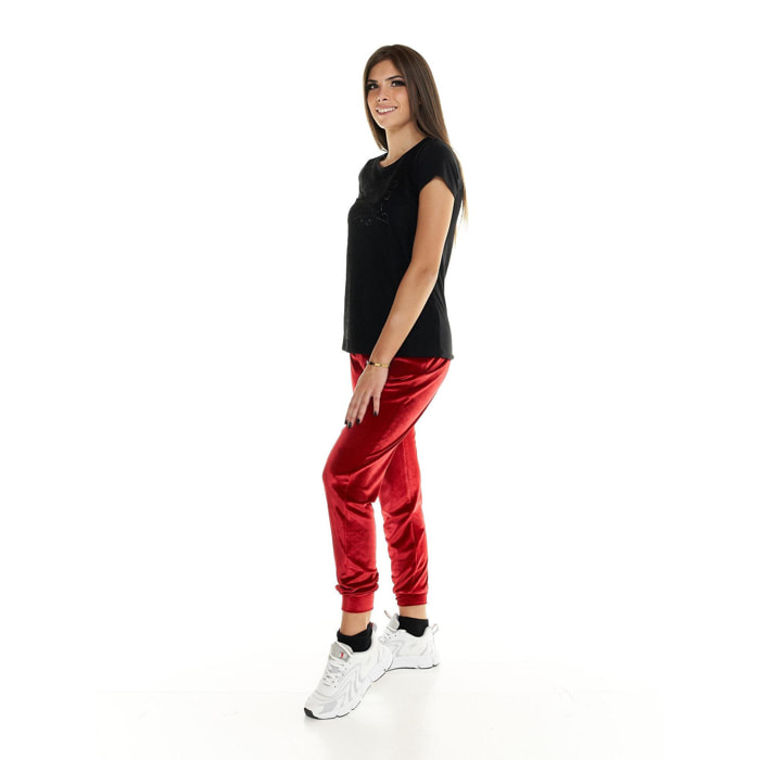 T-shirt Leone donna con maniche corte Scooter