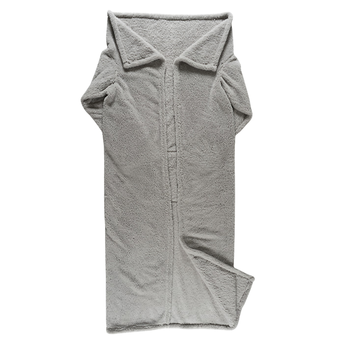 Plaid à Manches - HOME DECO FACTORY - Ultra-Douillet - Gris