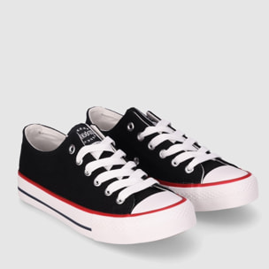 Deportivos de Tejido - Negro - Tacón: Bajo