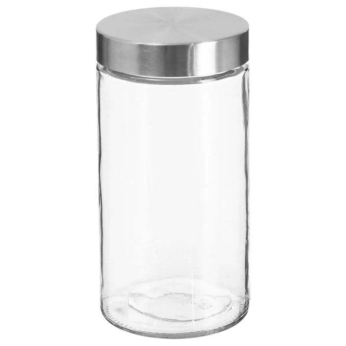 Bocal verre couvercle inox "Nixo" 1,7L