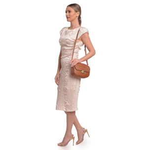 Borsa a spalla Anna Luchini Cammello