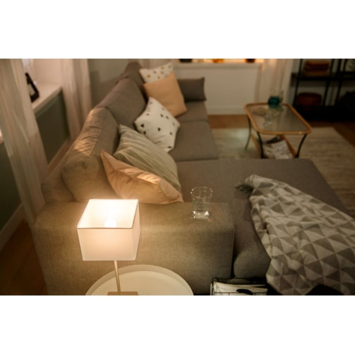 Ampoule LED connectée PHILIPS HUE E14 White Sphérique pack de 2