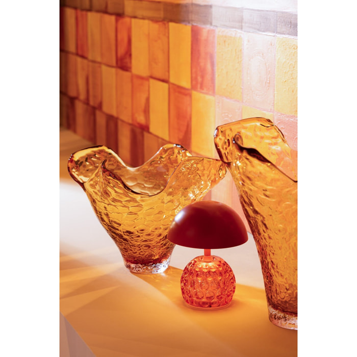 J-Line Vase Irrégulier - verre - caramel - small