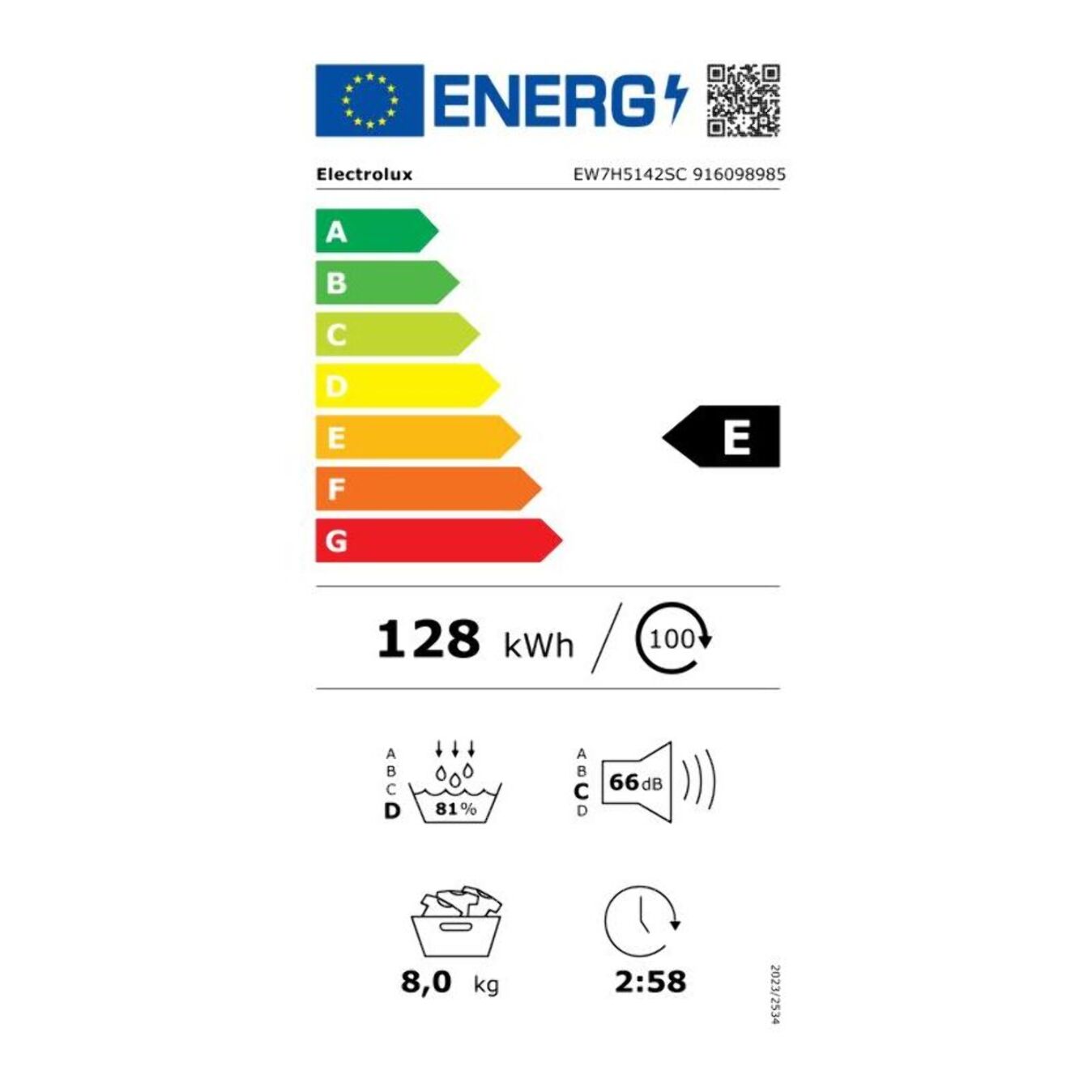 Sèche linge pompe à chaleur ELECTROLUX EW7H5142SC