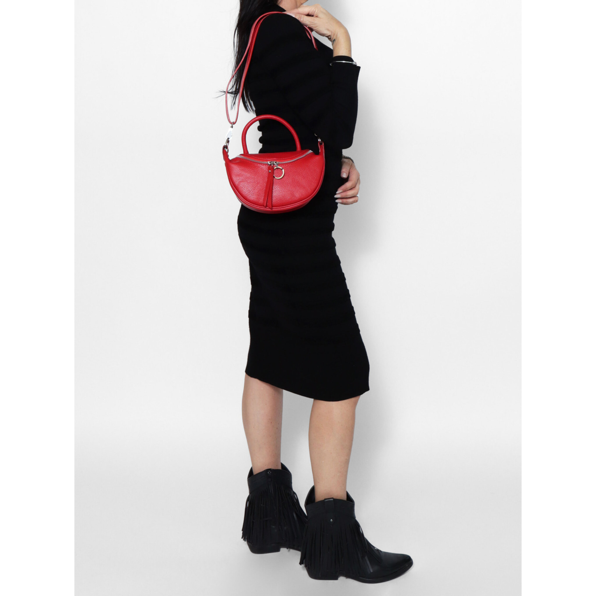 Borsa a mano Mae da donna In Vera pelle Made in Italy 26x13x8 cm