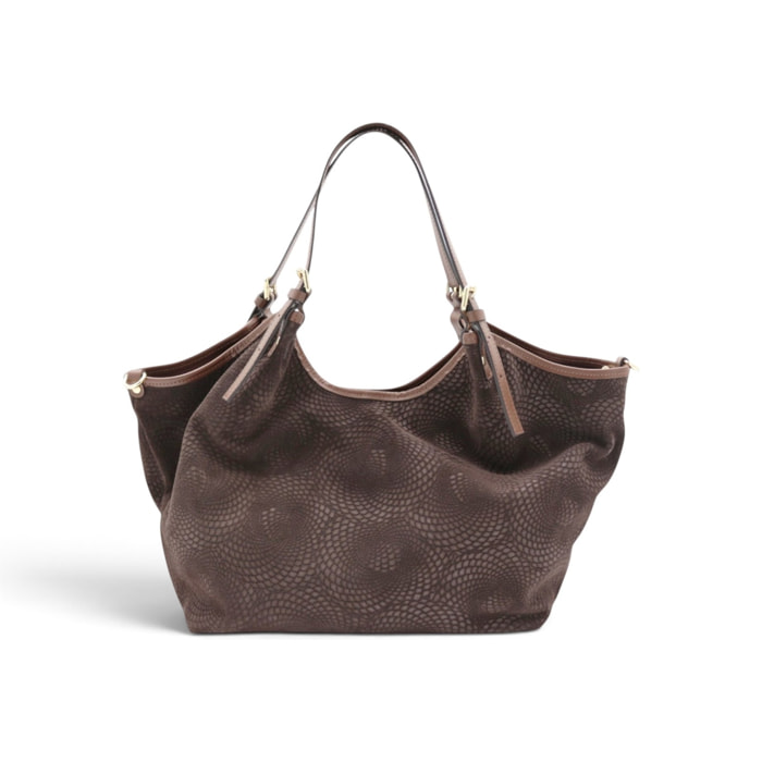 Borsa a Spalla Cheval Firenze Savanah Suede Testa di Moro