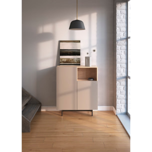 Aparador 1 hueco Printed roble y arena 110x90x34 cm