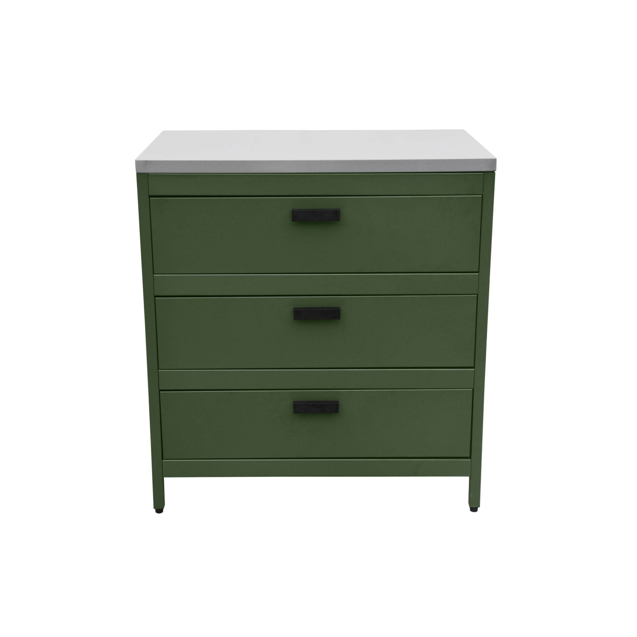 Cuisine d'extérieure 5 modules avec barbecue charbon de bois sur pieds, 2 étagères et thermomètre NAXOS BARBECUE CHARBON + 5 MODULES