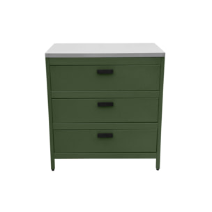Cuisine d'extérieure 5 modules avec barbecue charbon de bois sur pieds, 2 étagères et thermomètre NAXOS BARBECUE CHARBON + 5 MODULES