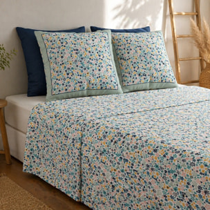 Parure de drap 4pcs avec drap housse 100% coton 57fils mani