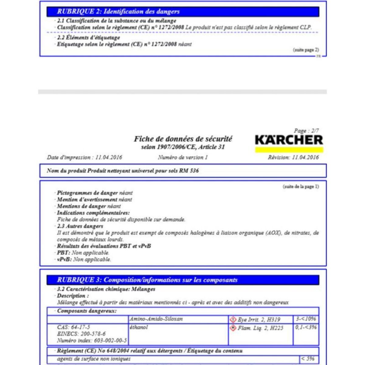 Détergent KARCHER sols universels