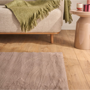 NUBE - Tapis doux et moelleux à poils courts taupe