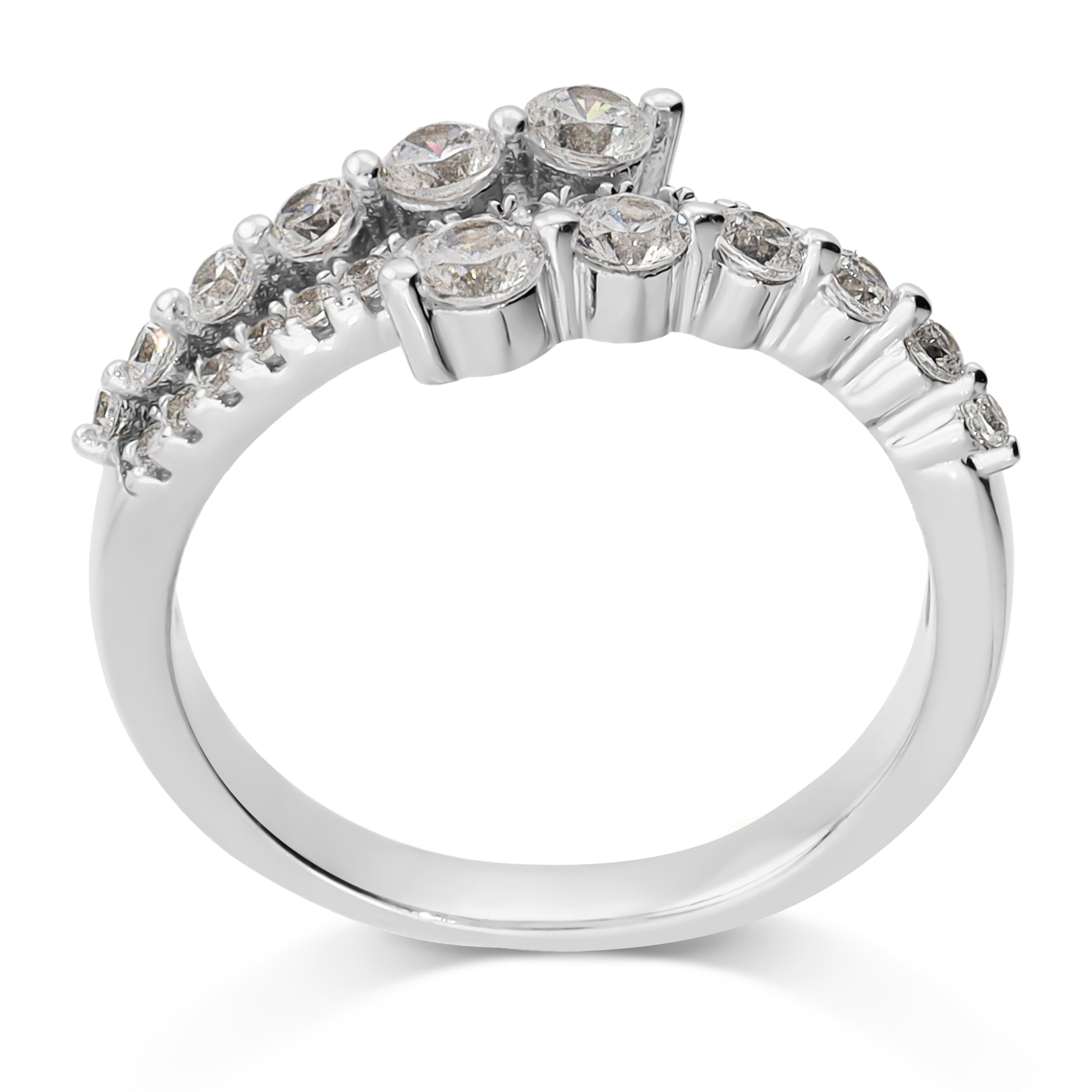 Anello Riviera in Argento 925 con Cubic Zirconia Graduate